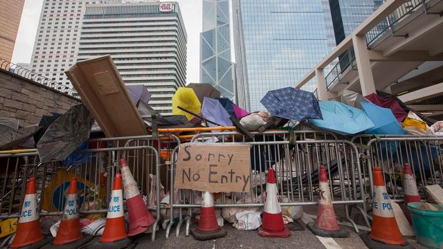 Les manifestants pro-démocratie restent mobilisés à Hong Kong. [EPA/Alex Hofford - Keystone]