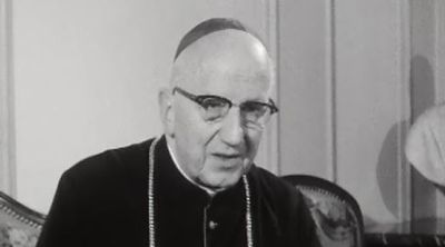 Mgr Louis Haller, abbé de Saint-Maurice en 1965 [RTS]