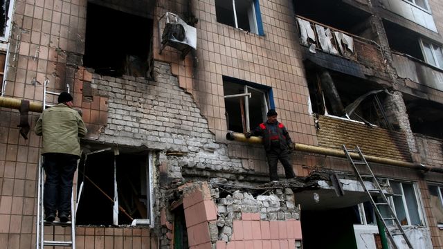 Les destructions s'accumulent à Donetsk, théâtre de combats incessants depuis des mois. [Igor Maslov/RIA Novosti - AFP]