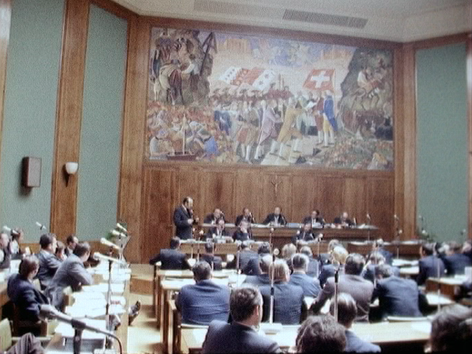 Grand Conseil valaisan en 1973. [RTS]