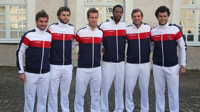 L'équipe de France de Coupe Davis rêve de soulever le Saladier d'Argent pour la 10e fois de son histoire. [Keystone]