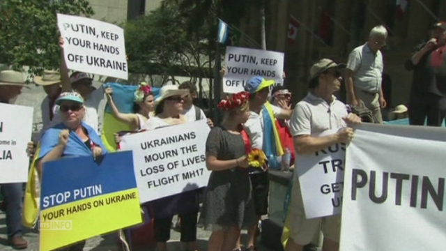 Manifestation anti Poutine en marge du G20 [RTS]