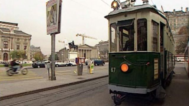 A Genève, une sortie exceptionnelle pour l'ancien tram vert.