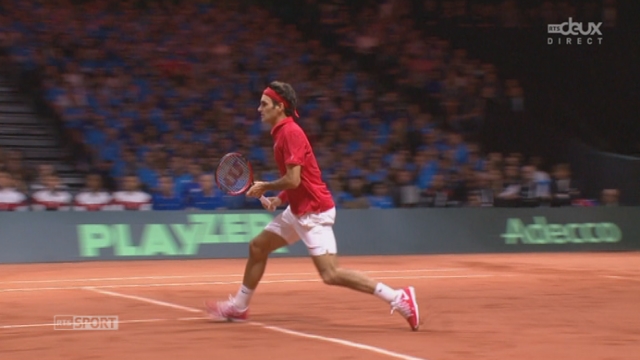 Finale, Gasquet - Federer (4-6, 2-6, 2-3): Federer conclut au filet et reprend l’avantage dans ce 3e set [RTS]