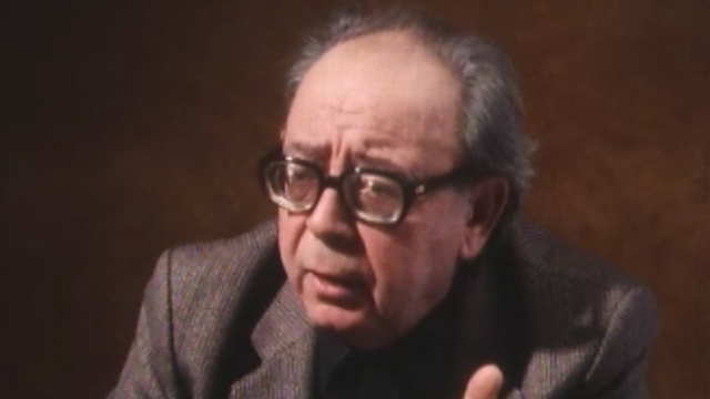 Georges Haldas en 1985. [RTS]