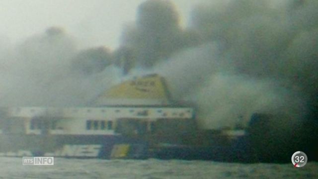 L'incendie du ferry Norman Atlantic a fait 1 mort au large de la Grèce [RTS]