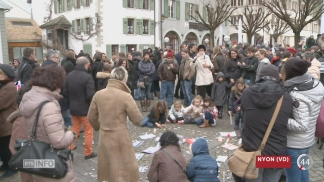 La Suisse romande aussi s'est montrée solidaire avec Charlie Hebdo [RTS]
