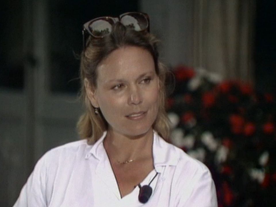 L'actrice Marthe Keller interviewée par Christian Defaye en 1982. [RTS]