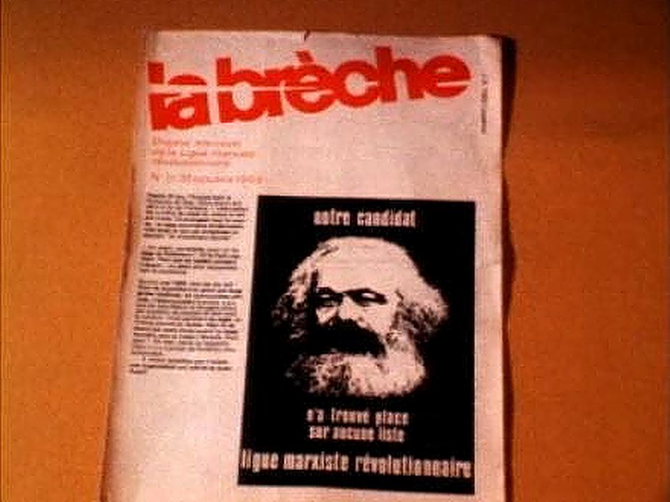 Marx, candidat de la Ligue marxiste révolutionnaire. [RTS]