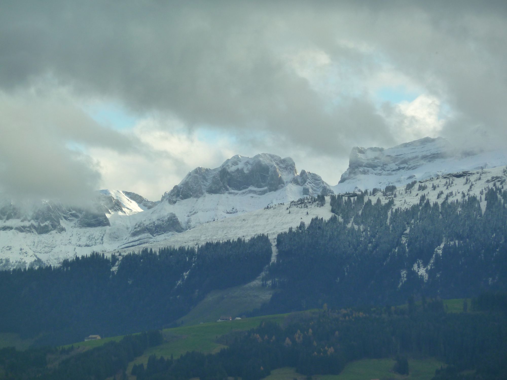 Montagnes appenzelloises en face de Waldstadt.