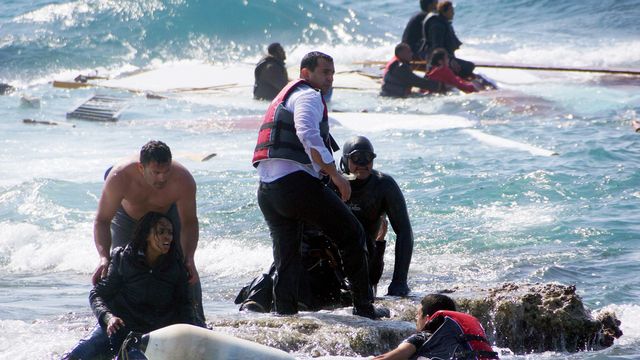 Les migrants rescapés sont dans un état dramatique. [Keystone]