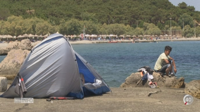 Grèce: l'île de Lesbos fait face à une crise humanitaire due à l'afflux des migrants [RTS]