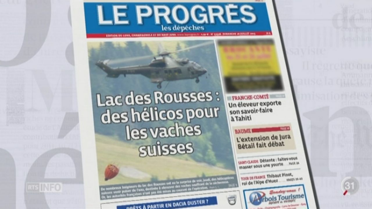 Les autorités suisses auraient puisé illégalement dans le lac des Rousses en France [RTS]