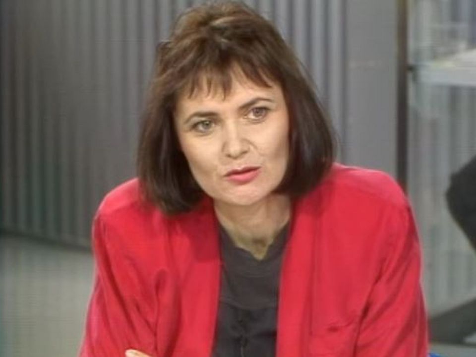 Micheline Calmy Rey, présidente du PS genevois, en 1989 [RTS]