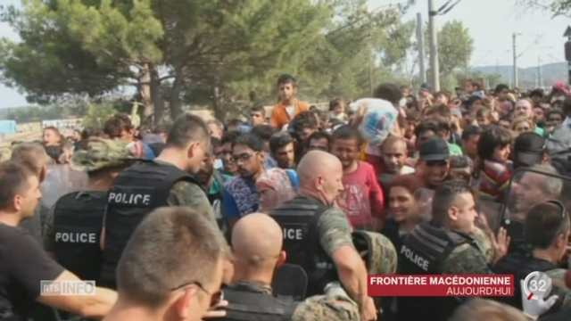 Macédoine - Migrants: des heurts ont eu lieu entre les forces de l’ordre et les migrants [RTS]
