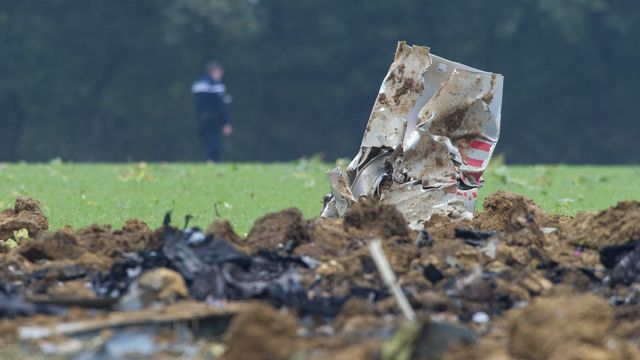 L'avion s'est écrasé dans un champ à Glamondans, dans l'est de la France. [AFP]