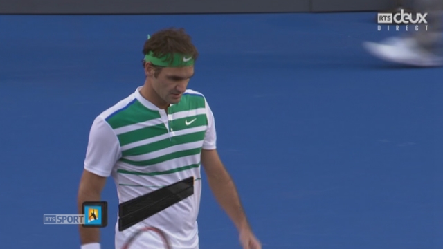 1er tour, Roger Federer (SUI) - Nikoloz Basilashvili (GEO) (6-2, 6-1): Break et set Federer [RTS]