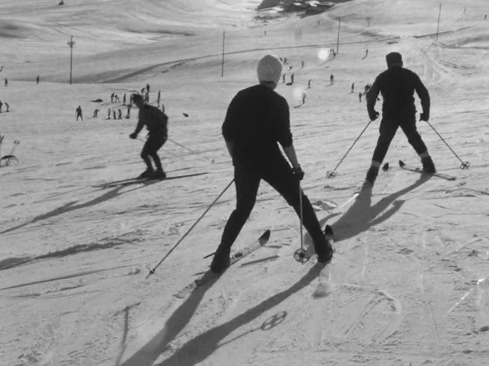 Pistes de la station de ski de Leysin, 1967. [RTS]