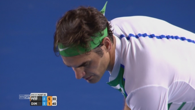 3e tour, Roger Federer (SUI) - Grigor Dimitrov (BUL) (6-4, 3-6, 6-1): Federer déroule la 3e manche [RTS]