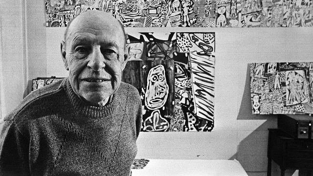 Le peintre et sculpteur Jean Dubuffet en 1976. [AFP]