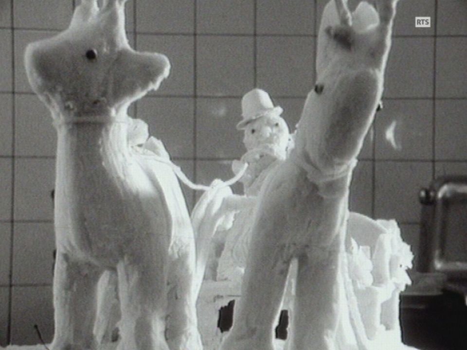Sculpture en saindoux en 1968. [RTS]