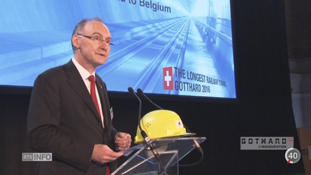 Inauguration du tunnel du Gothard: l'Union européenne comme institution s'est montrée discrète [RTS]