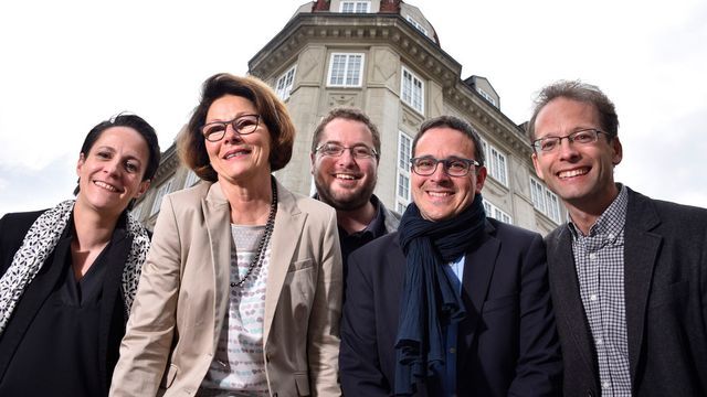 Les 5 élus du Conseil communal de La Chaux-de-Fonds [Christian Brun - keystone]