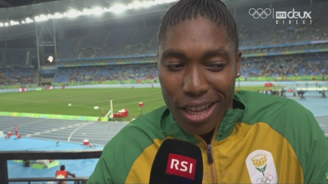 Athlétisme femmes: Caster Semenya (RSA) au micro de la RTS [RTS]