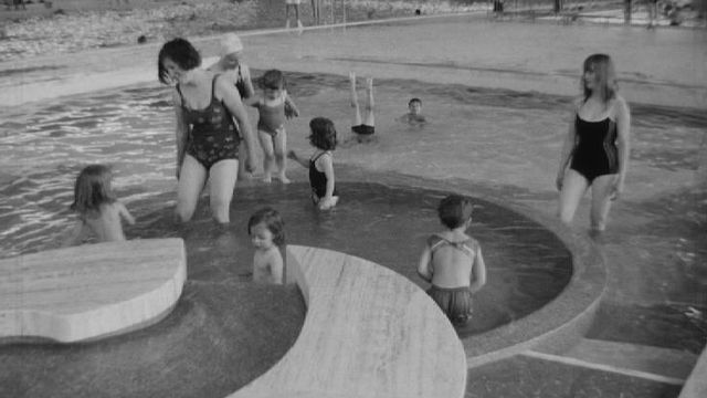 La piscine des Vernets en 1968. [RTS]