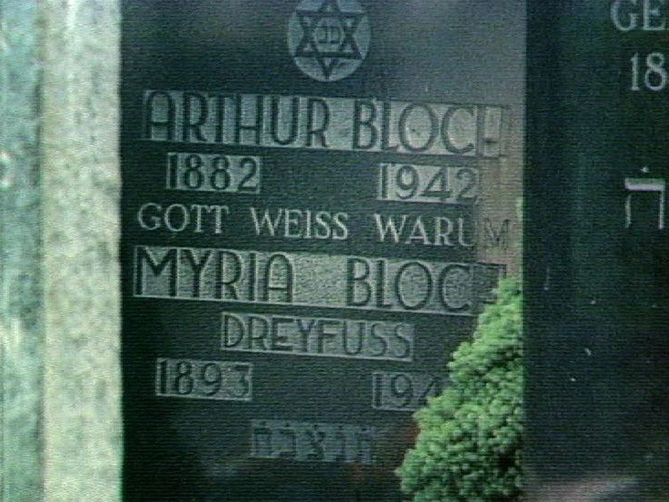 Tombe d'Arthur Bloch au cimetière juif de Berne, 1977. [RTS]