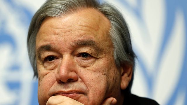 Le haut commissaire de l'ONU aux réfugiés (HCR) Antonio Guterres désigné secrétaire général de l'ONU. [Denis Balibouse - REUTERS]