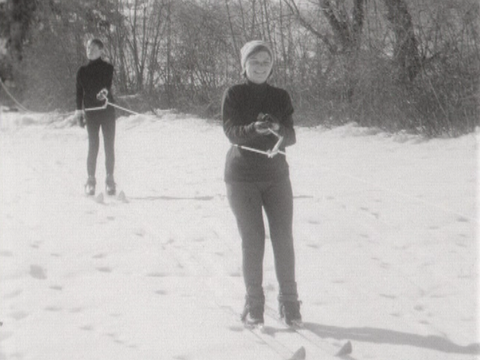 Un skilift en Valais en 1966. [RTS]