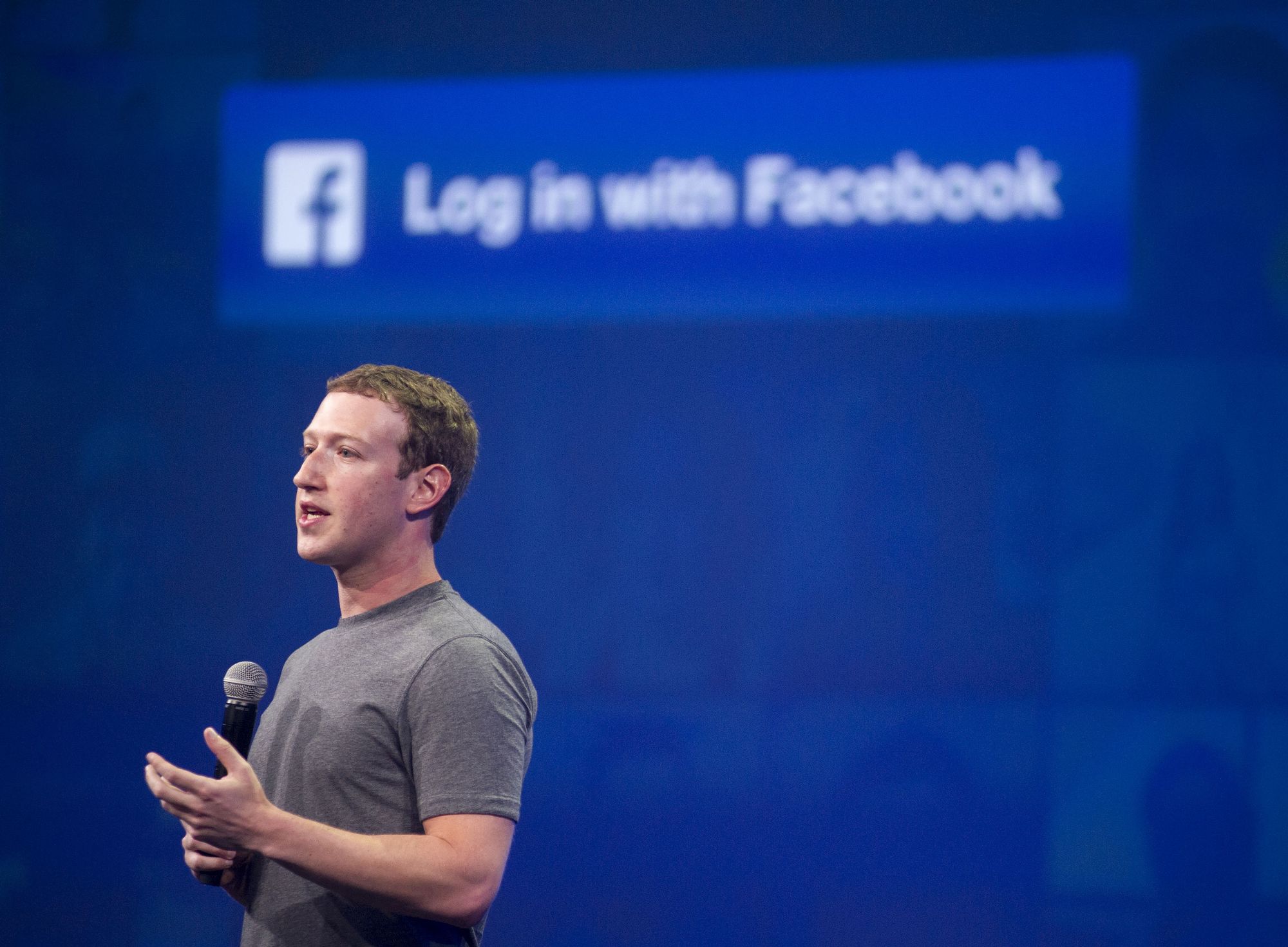 Mark Zuckerberg, président-directeur de Facebook, n'a pas été épargné par le problème technique.