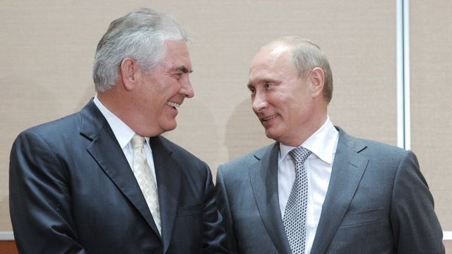 Rex Tillerson connaît personnellement le président russe Vladimir Poutine. [ALEXEY DRUZHININ / RIA NOVOSTI - AFP]