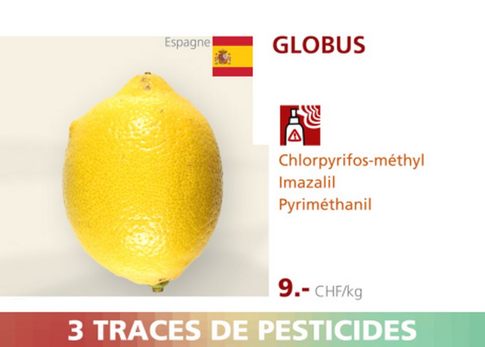 Citron - Globus - 3 pesticides. [RTS]