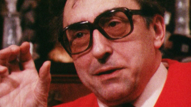 Charles-Henri Favrod chez lui à St-Prex en 1983. [RTS]