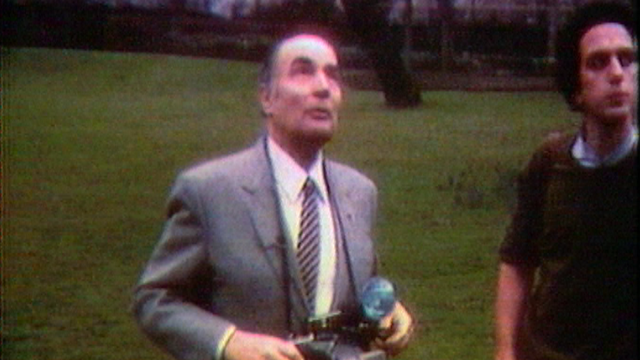 Thierry Dana et le président Mitterrand [RTS]