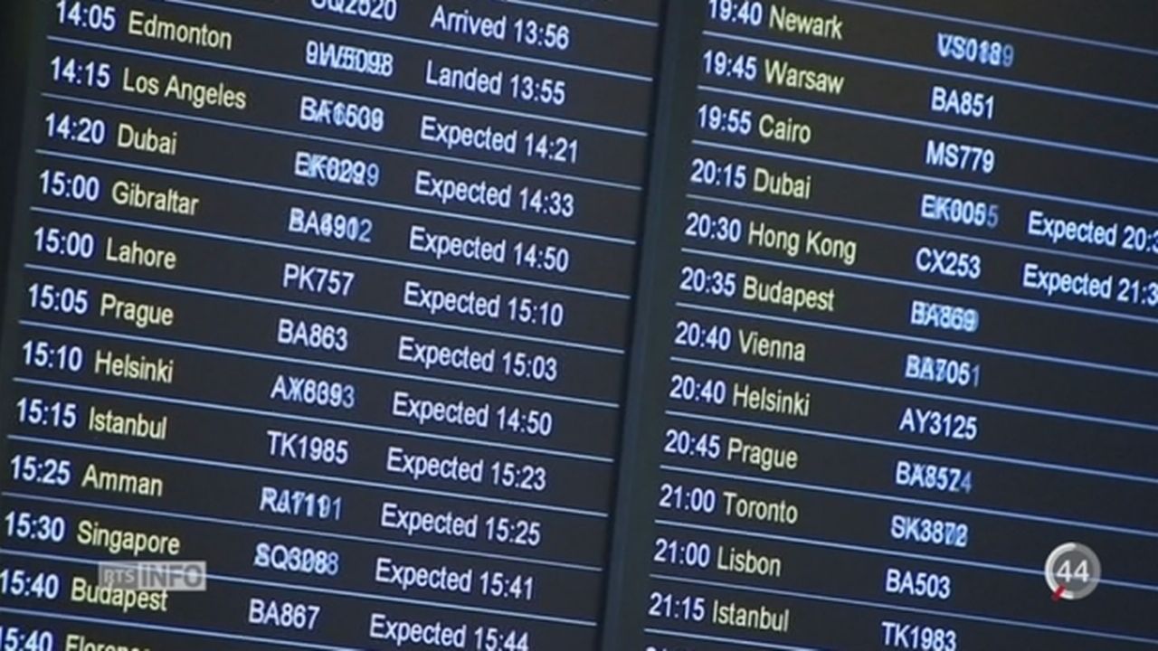 L’aéroport de Sion a accueilli les premiers passagers anglais [RTS]