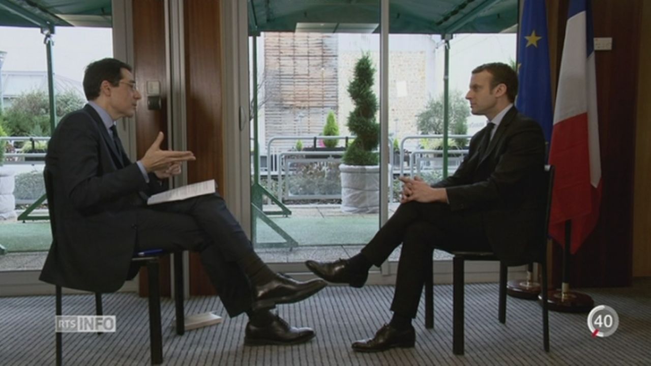 France - Elections présidentielles: l'interview d'Emmanuel Macron [RTS]