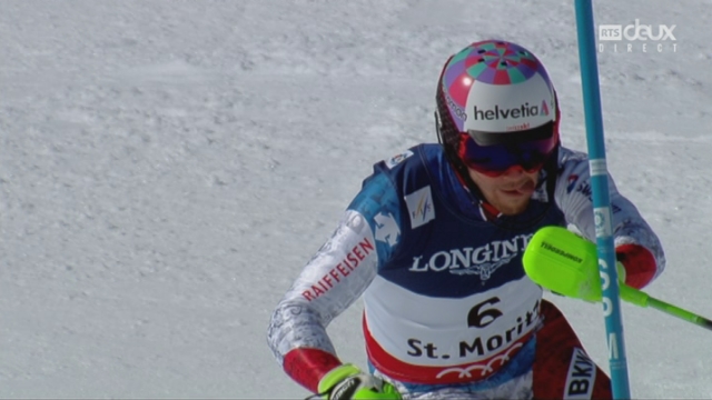 Mondiaux de St-Moritz, combiné, 2e manche: Luca Aerni (SUI) [RTS]