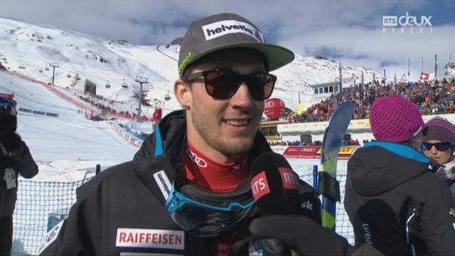Mondiaux de St-Moritz, combiné, 2e manche: l'interview de Luca Aerni (SUI) [RTS]