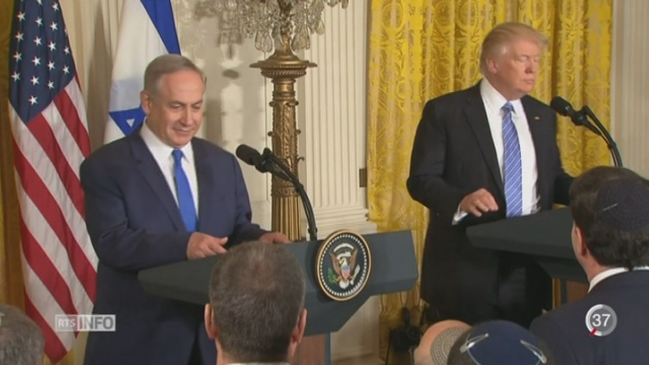 Benjamin Netanyahu et le président Donald Trump ont donné une conférence de presse à Washington [RTS]