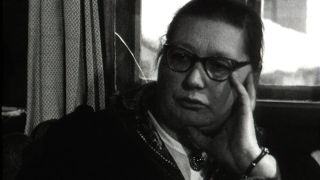 Marie Métrailler à Evolène en 1963. [RTS]