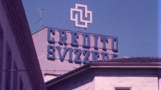 La filiale de la banque Crédit Suisse à Chiasso fait scandale en 1977. [RTS]