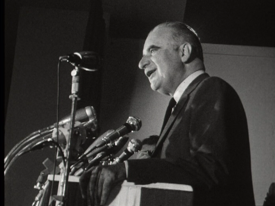 Georges Pompidou en campagne présidentielle, 1969. [RTS]
