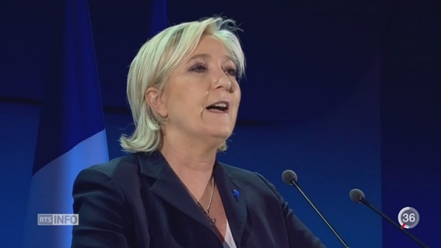 Marine Le Pen: déjà sur les marchés, pour séduire le "peuple" [RTS]