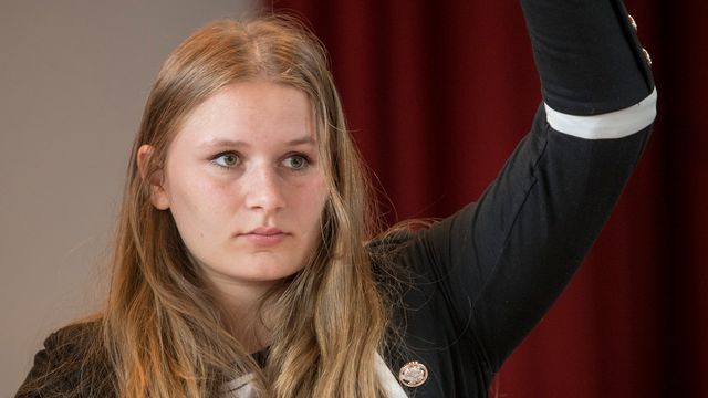 Muriel Waeger, vice-présidente des Jeunes socialistes. [Urs Flueeler - Keystone]