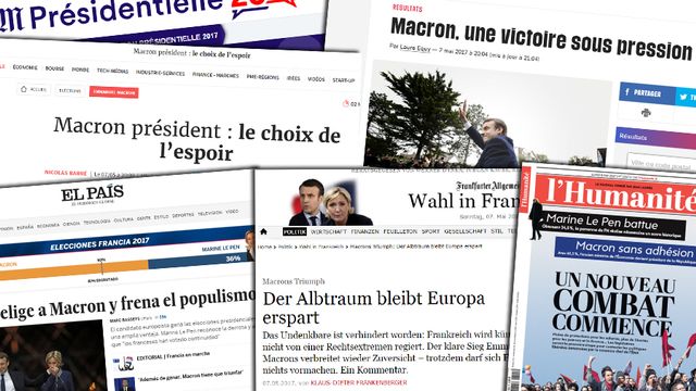 Revue de presse après la victoire d'Emmanuel Macron. [RTS]