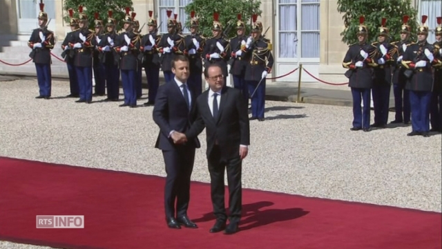 François Hollande quitte l'Elysée après la passation de pouvoir [RTS]