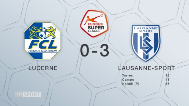 33e journée, Lucerne - Lausanne-Sport (0-3): tous les buts de la rencontre [RTS]